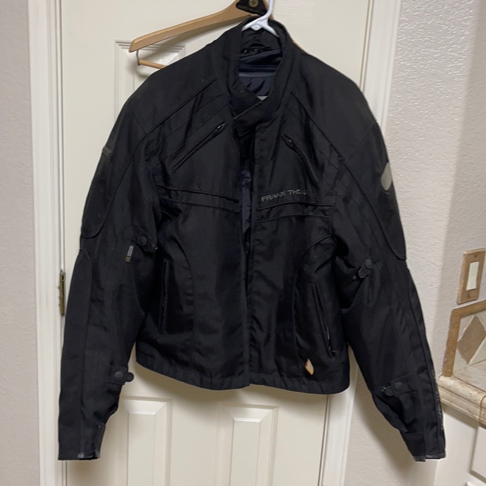 frank thomas aqua motorcycle jacket